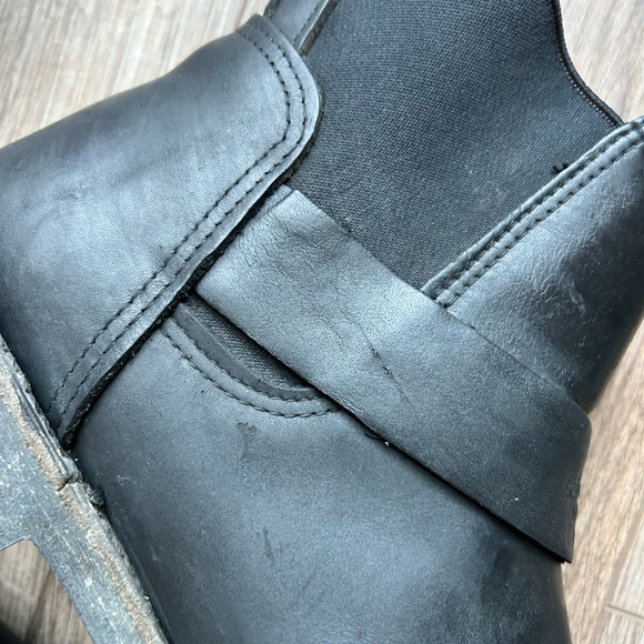 Red Wing 977 Pull On Black Leather Ankle Biker Boots | 10.5 - Picture 7 of 10